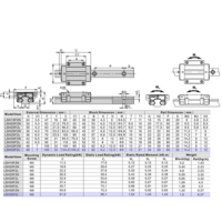 LSH35BK-F2L-H-B-M6 AIRTAC PROFILE RAIL BEARING LSH 35MM SERIES, HIGH ACCURACY WITH LIGHT PRELOAD (B), BOTTOM MOUNTING FLANGE - LONG BODY